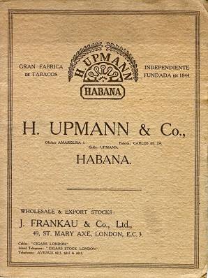 1925/6 J. Frankau H.Upmann Catalog