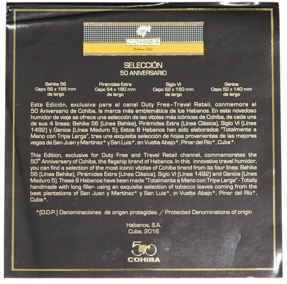 Cohiba Cohiba Selección 50 Aniversario packaging