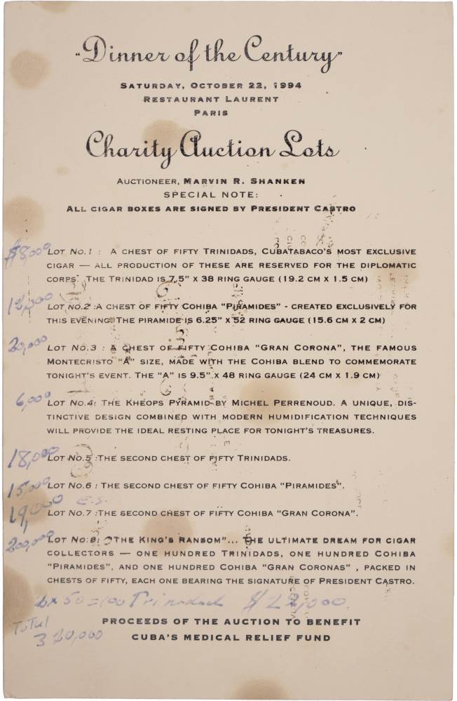 Cohiba Dinner of the Century packaging