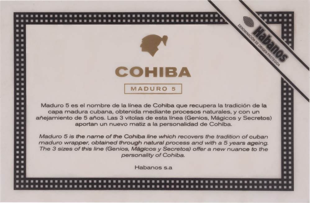 Cohiba Secretos packaging