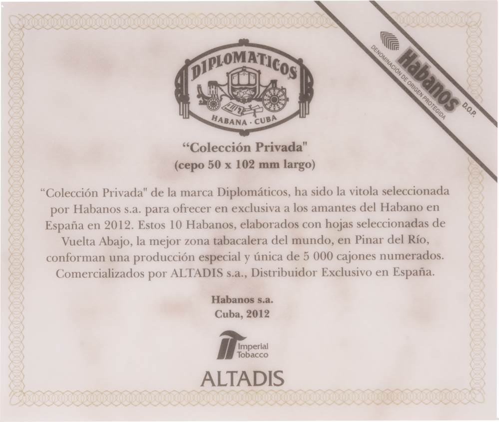 Diplomáticos Edición Regional España packaging