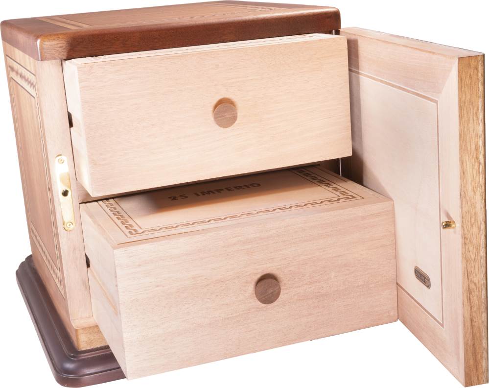 El Rey del Mundo Réplica de Humidor Antiguo packaging