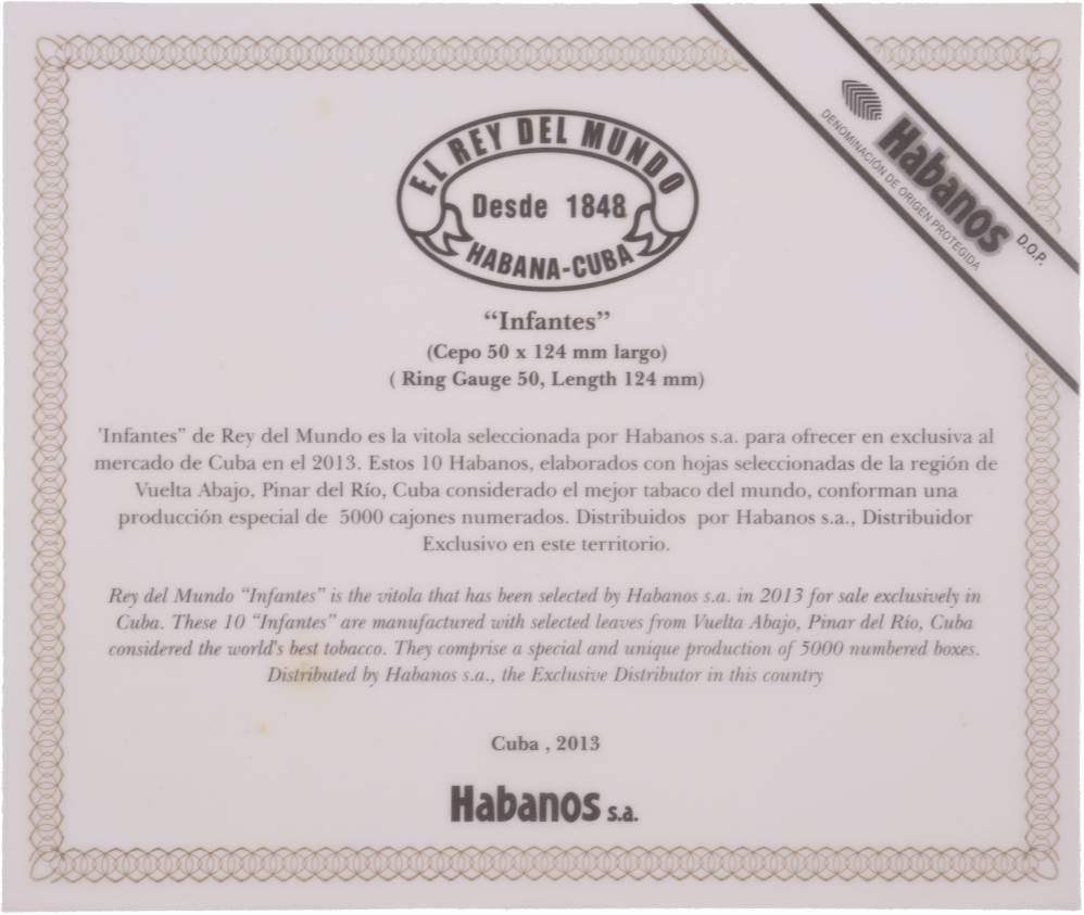 El Rey del Mundo Edición Regional Cuba packaging