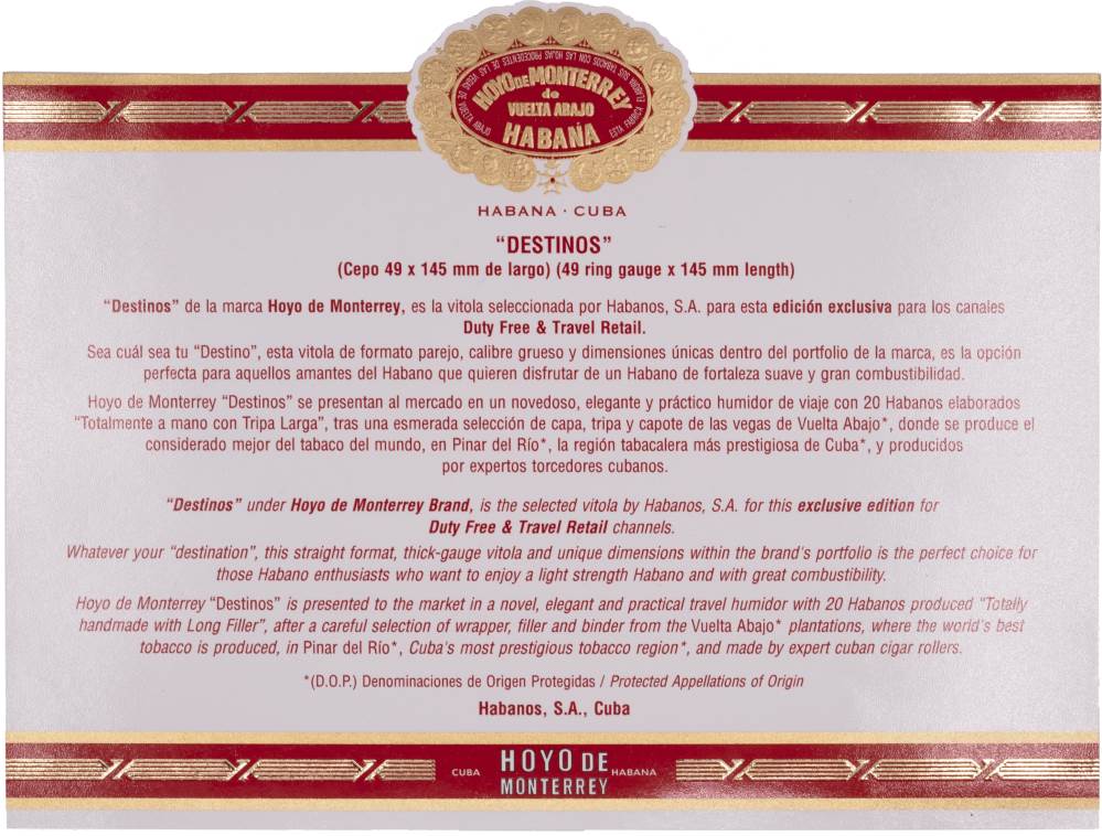 Hoyo de Monterrey Travel Humidor packaging