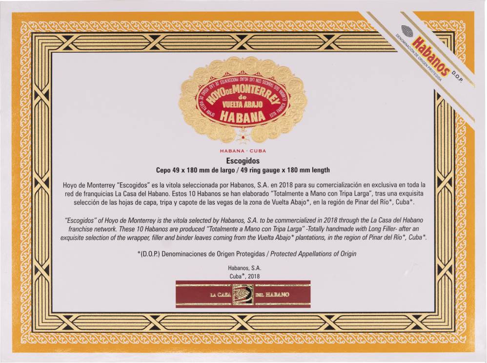 Hoyo de Monterrey La Casa del Habano Exclusivo packaging