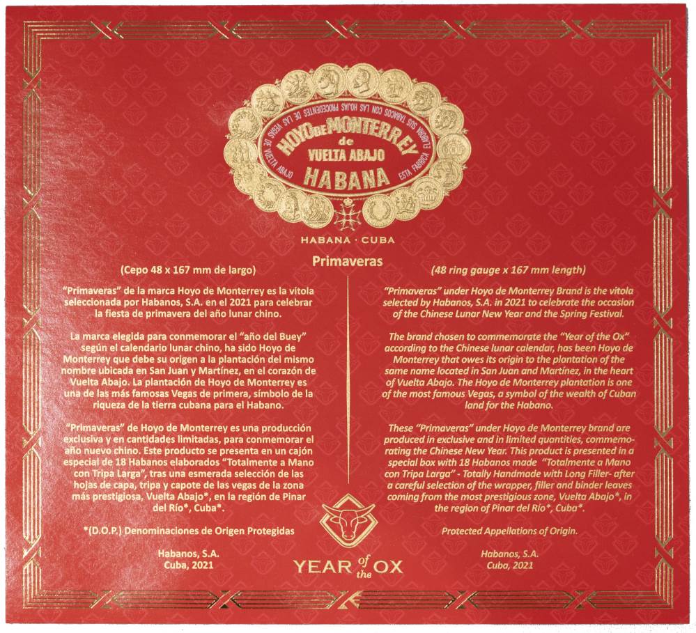 Hoyo de Monterrey Primaveras packaging