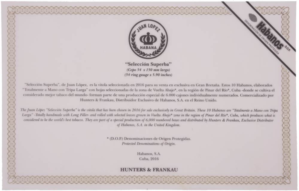 Juan López Edición Regional Gran Bretaña packaging