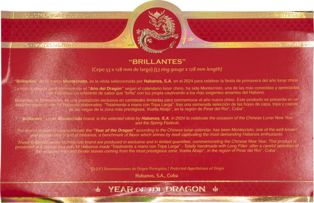 Montecristo Brillantes packaging