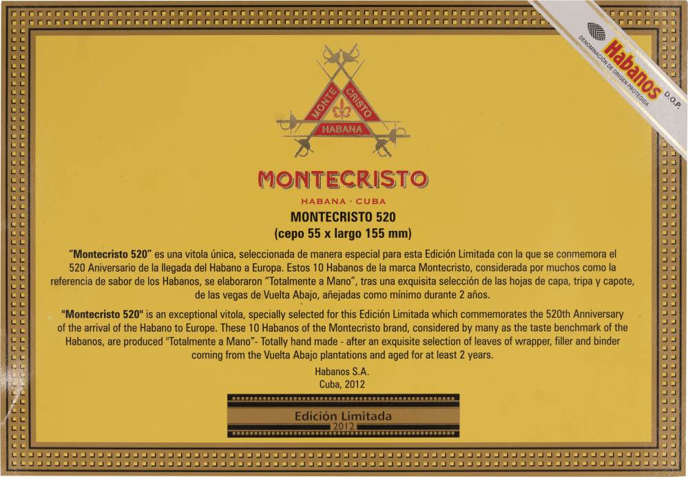 Montecristo Edición Limitada packaging