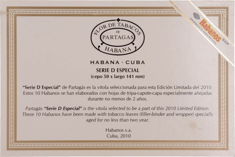 Partagás Edición Limitada packaging