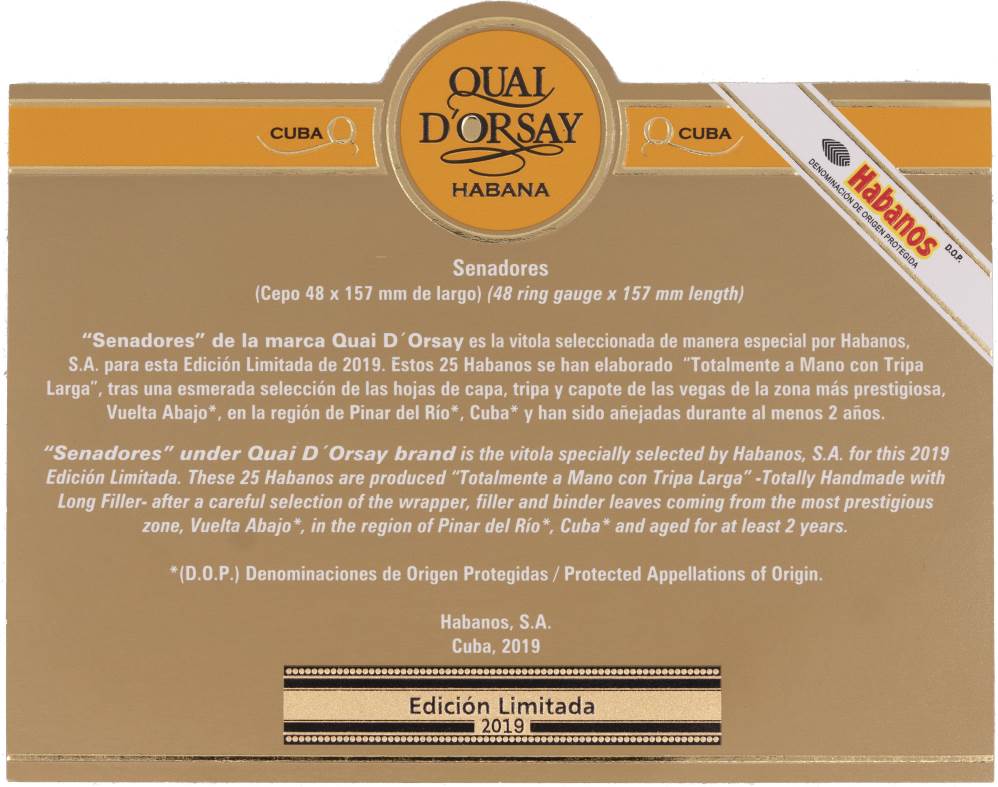 Quai d'Orsay Edición Limitada packaging
