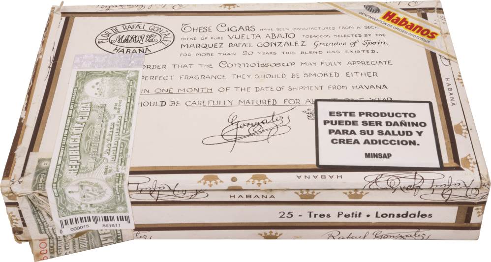Rafael González Très Petit Lonsdales packaging