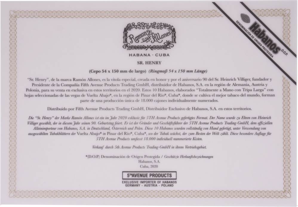 Ramón Allones Edición Regional Alemania packaging