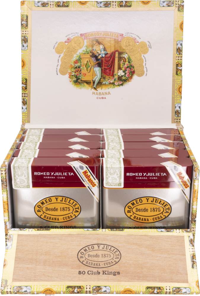 Romeo y Julieta Club Kings packaging