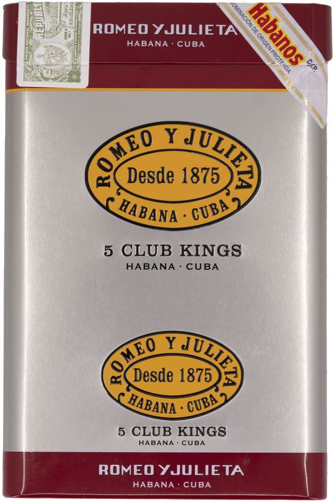 Romeo y Julieta Club Kings packaging