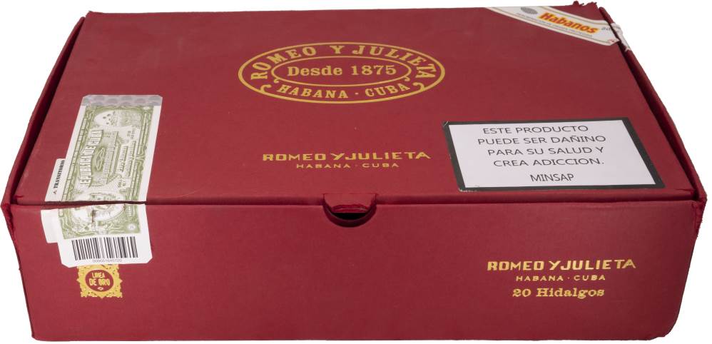 Romeo y Julieta Hidalgos packaging