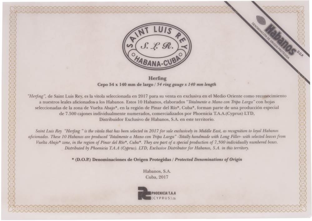 Saint Luis Rey Edición Regional Medio Oriente packaging