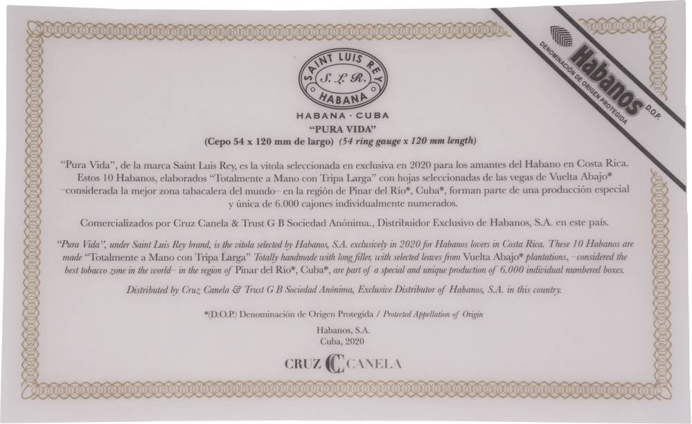 Saint Luis Rey Edición Regional Costa Rica packaging