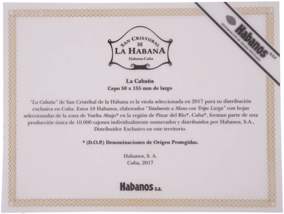 San Cristóbal de la Habana Edición Regional Cuba packaging