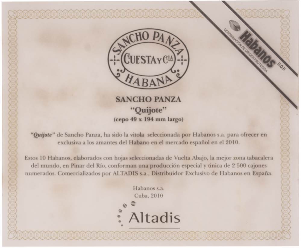 Sancho Panza Edición Regional España packaging