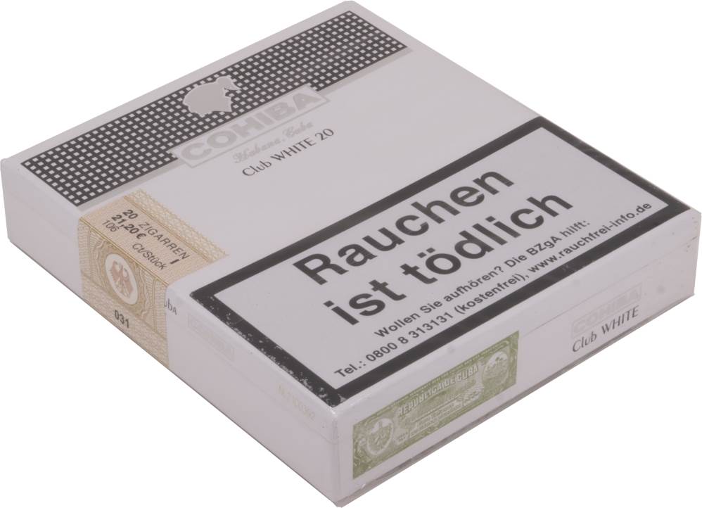 Small Cigars Cohiba Club White packaging