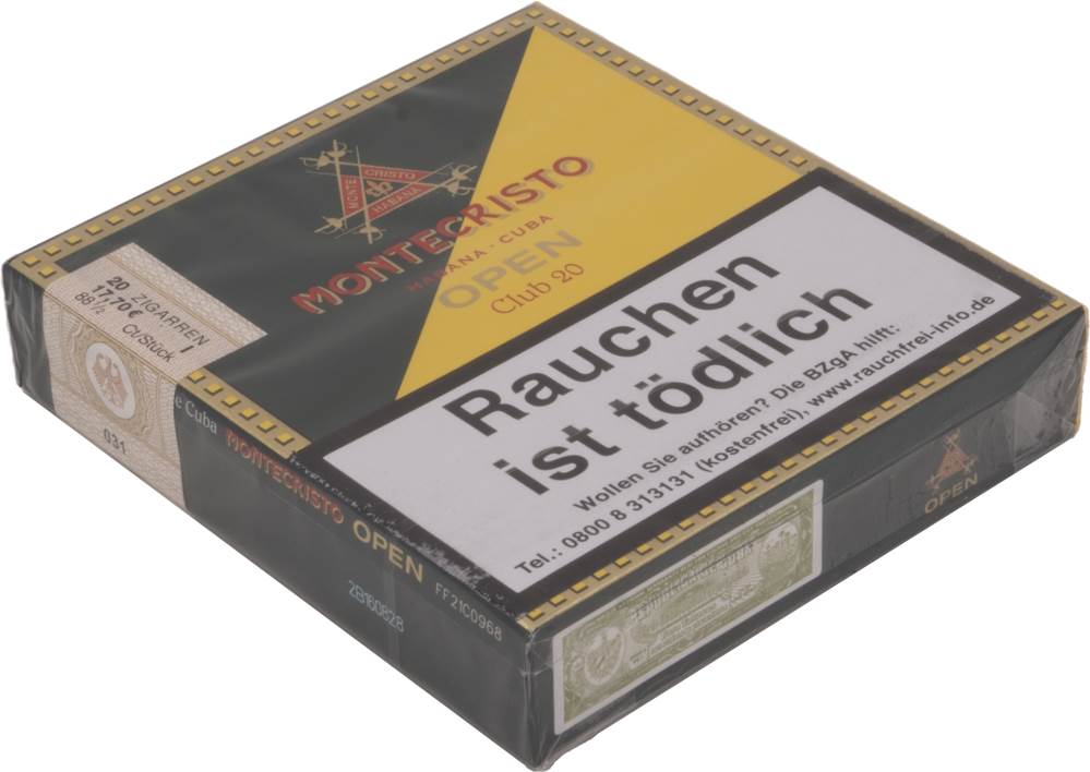 Small Cigars Montecristo Open Club packaging