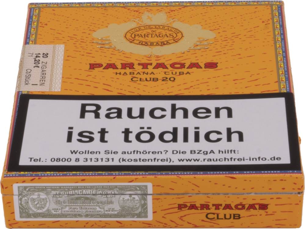 Small Cigars Partagás Club packaging