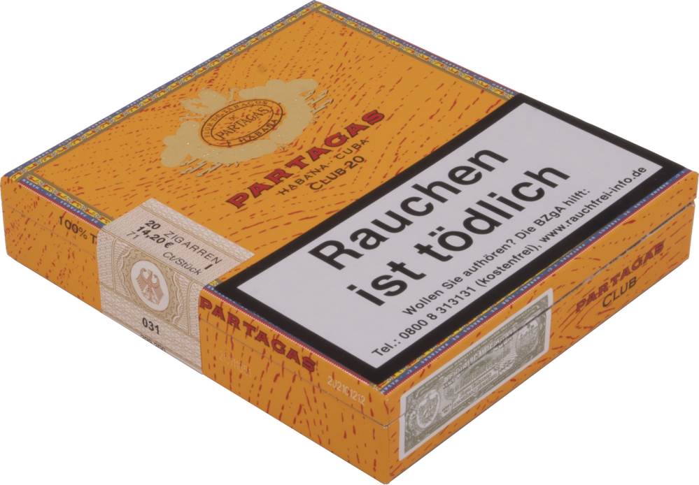 Small Cigars Partagás Club packaging