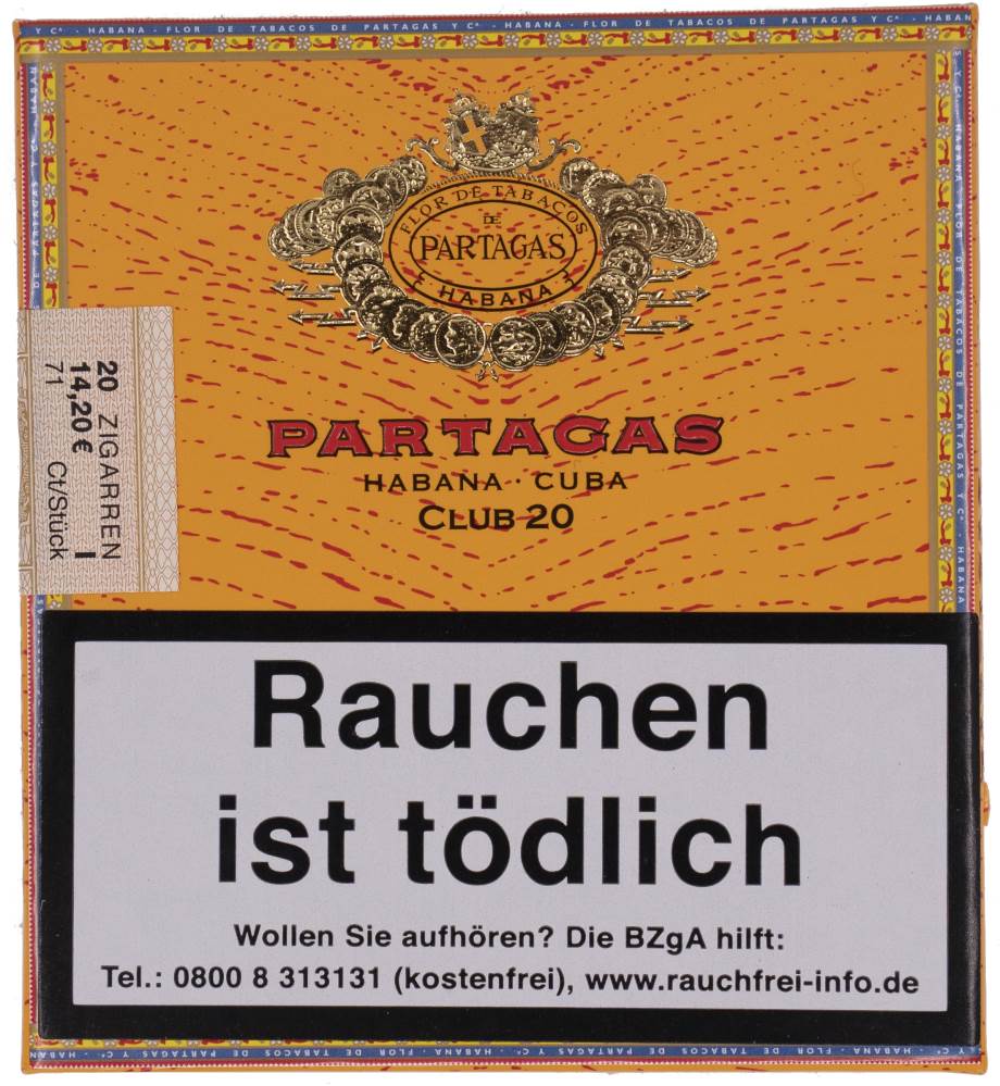 Small Cigars Partagás Club packaging