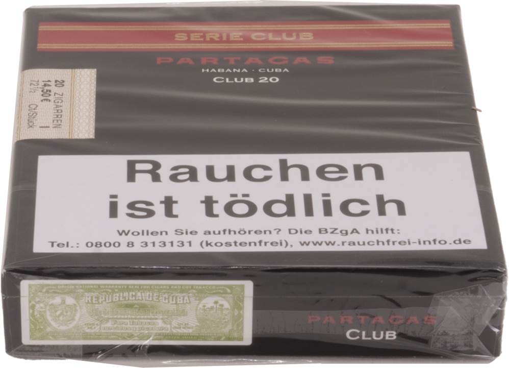 Small Cigars Partagás Serie Club packaging