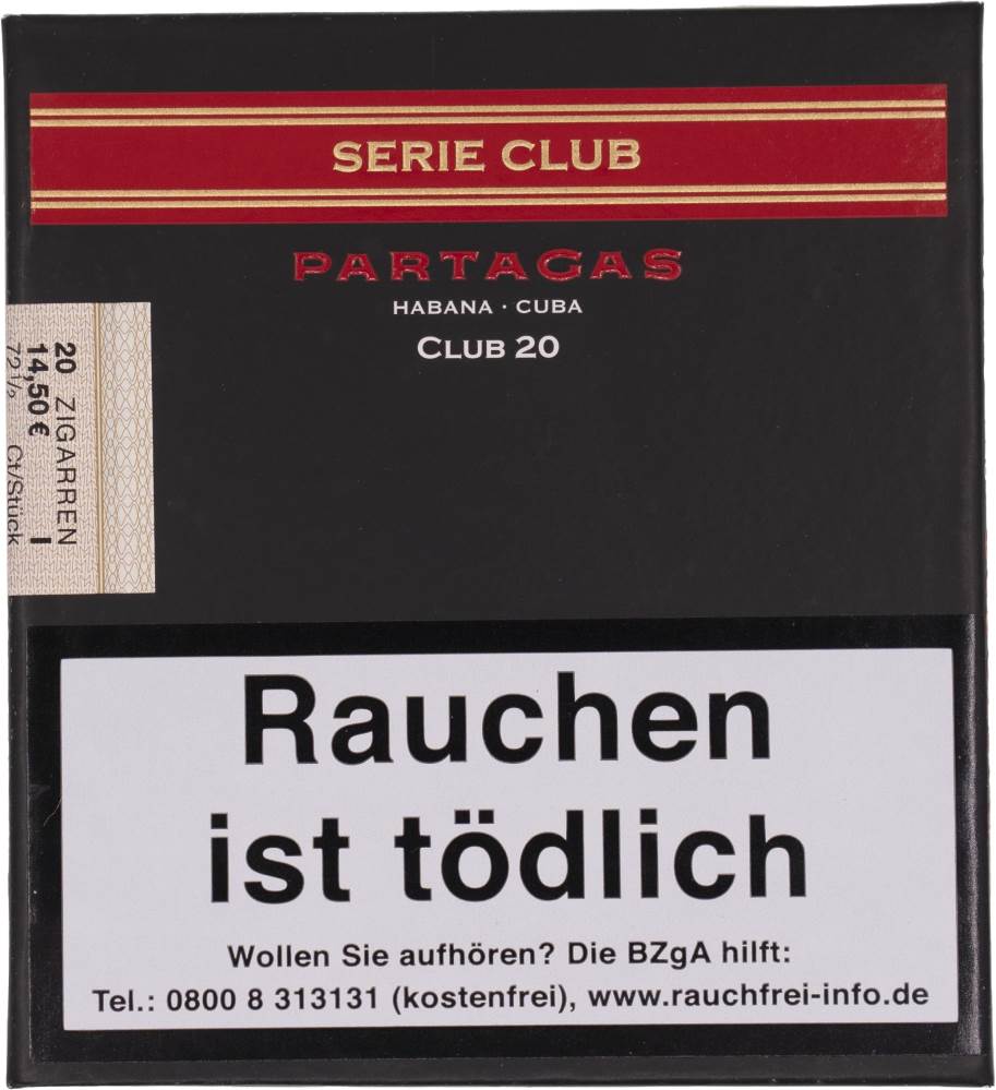 Small Cigars Partagás Serie Club packaging