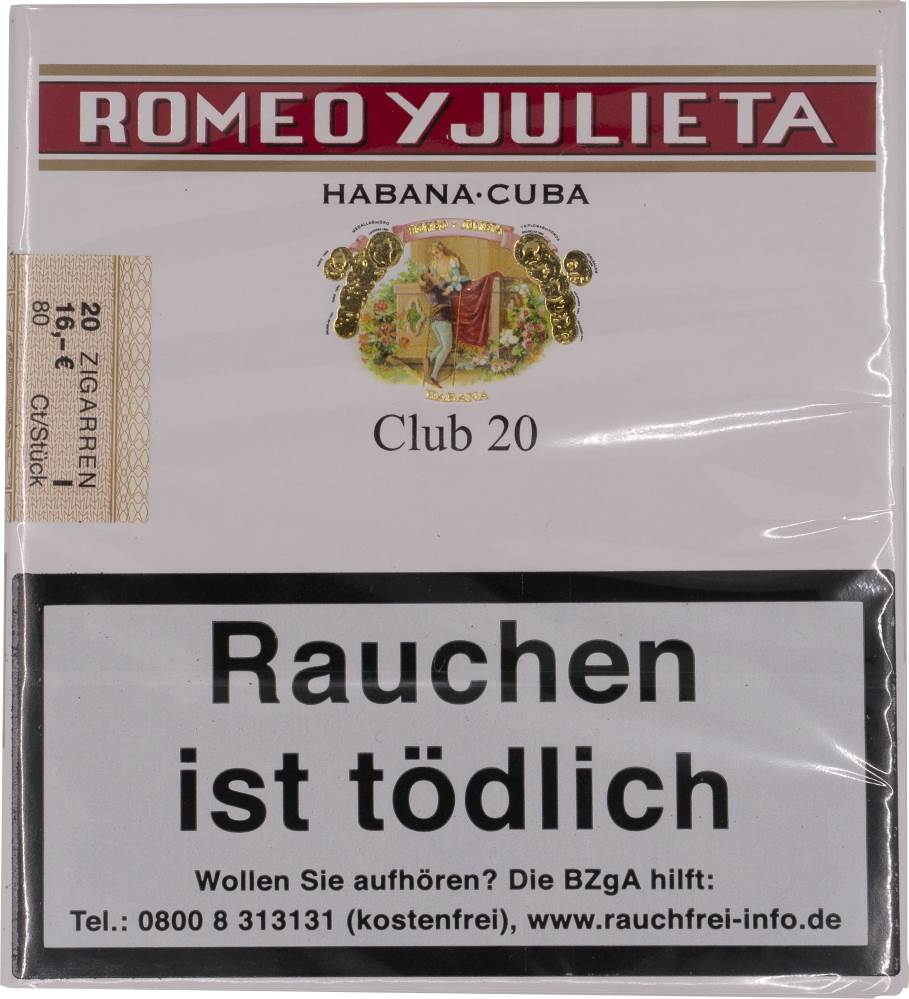 Small Cigars Romeo y Julieta Club packaging
