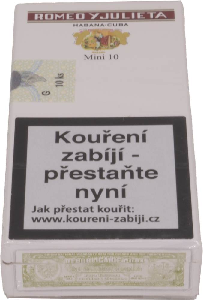 Small Cigars Romeo y Julieta Mini packaging