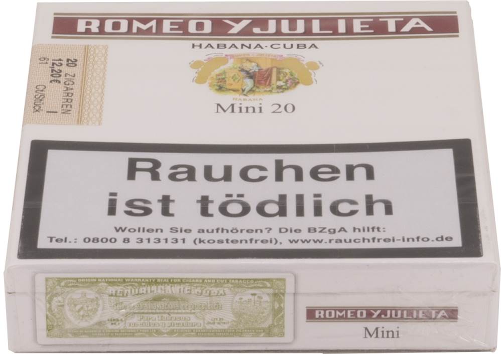 Small Cigars Romeo y Julieta Mini packaging