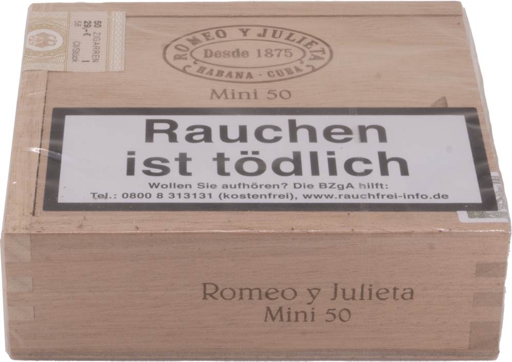 Small Cigars Romeo y Julieta Mini packaging