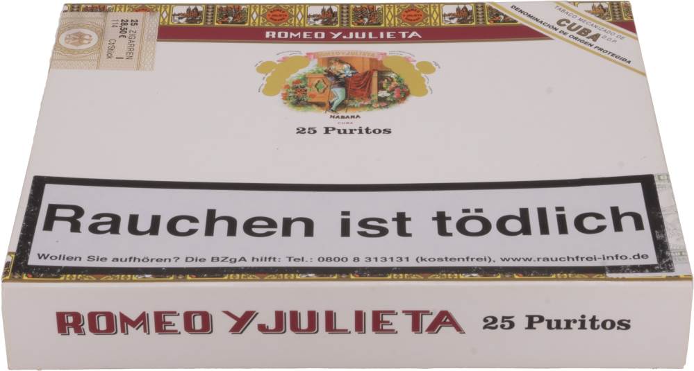 Small Cigars Romeo y Julieta Puritos packaging