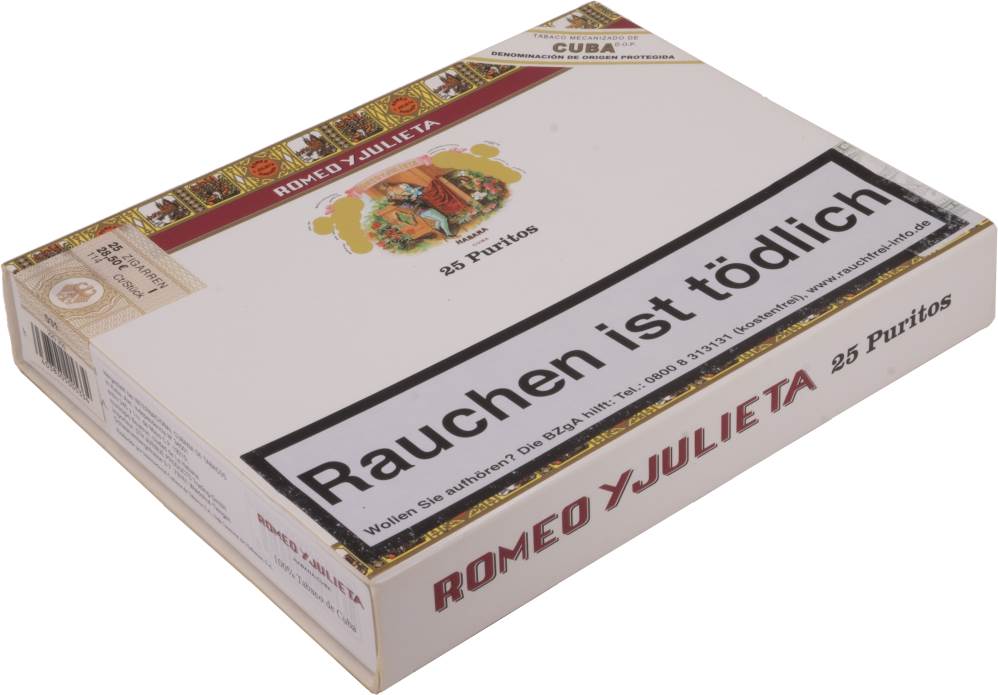 Small Cigars Romeo y Julieta Puritos packaging