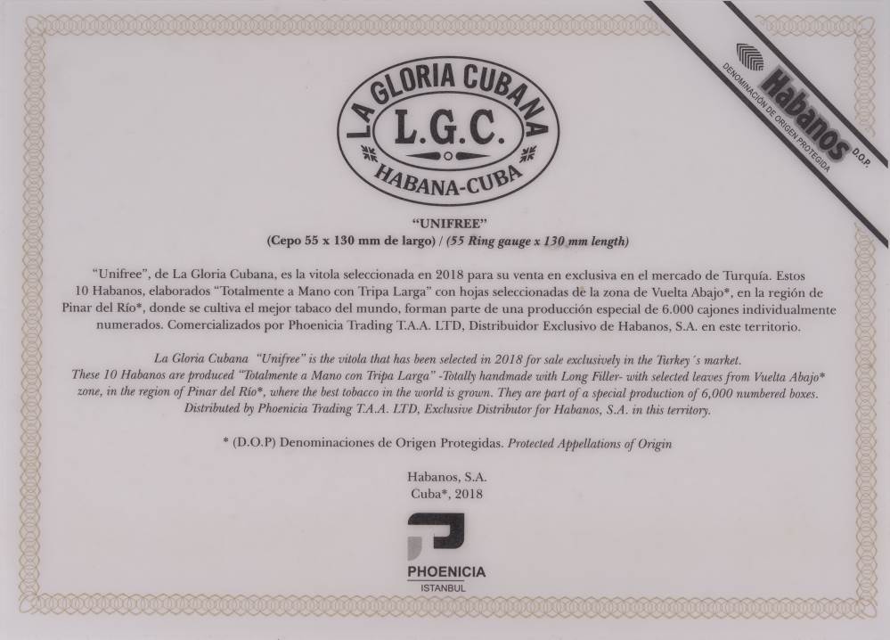 La Gloria Cubana Edición Regional Turquía packaging