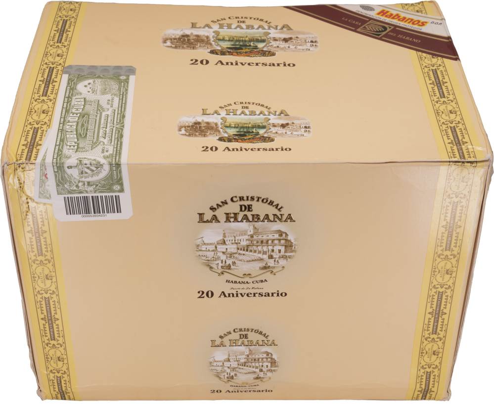 San Cristóbal de la Habana 20 Aniversario packaging