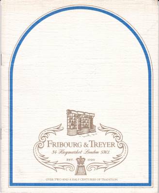 1973 Fribourg &amp; Treyer 目录和价目表